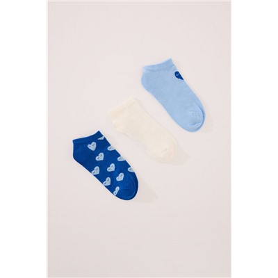 Pack 3 calcetines cortos corazones