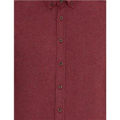 Bordo Regular Fit Uzun Kollu Gömlek