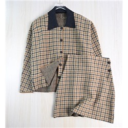 Комплект из топа и юбки в жаккардовую клетку CO*S