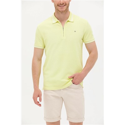 Erkek Açık Sarı Polo Yaka T-Shirt