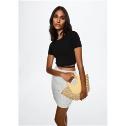 Falda estampada fruncida -  Mujer | MANGO OUTLET Melilla