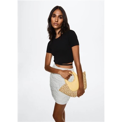 Falda estampada fruncida -  Mujer | MANGO OUTLET Melilla