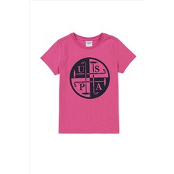 Erkek Çocuk Pembe Bisiklet Yaka Tişört