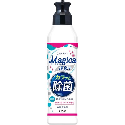 [LION] Средство для мытья посуды концентрированное АРОМАТ РОЗЫ Charmy Magica+, 220 мл