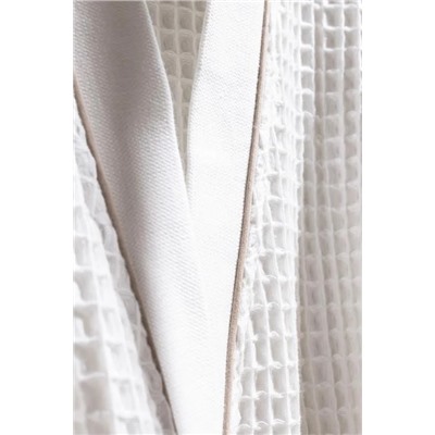 Pathier %100 Pamuk Kimono Unisex Bornoz - Beyaz/Bej