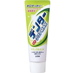 LION Зубная паста с микрогранулами Dentor Clear Max Natural Mint мята, туба 140 гр.