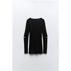 SEMI-SHEER DELICATE CUT-OUT TOP