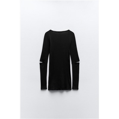 SEMI-SHEER DELICATE CUT-OUT TOP
