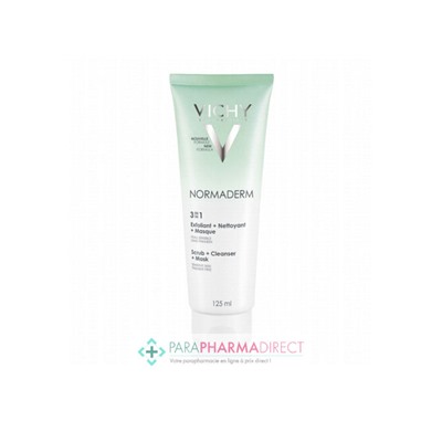 Vichy Normaderm 3 en 1 Nettoyant Exfoliant Masque 125ml