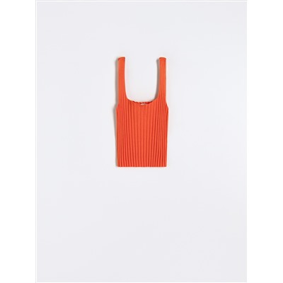Crop Top aus Rippstrick
