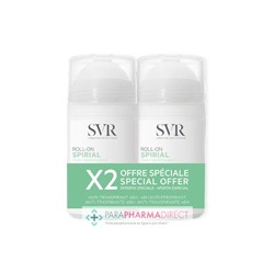 SVR Spirial Déodorant Anti Transpirant 48h Roll On 2x50mlLot  × 2