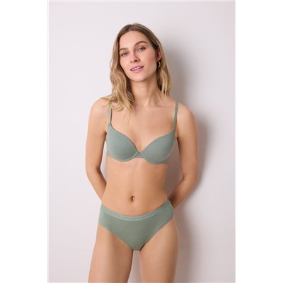 Sujetador push up GORGEOUS algodón kaki