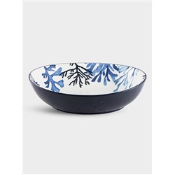 Салатник, 32х26 см, 3 л, керамика К, белый, овальный, Синие кораллы, Blue Coral