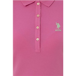 Kadın Pembe Basic Polo Yaka Tişört