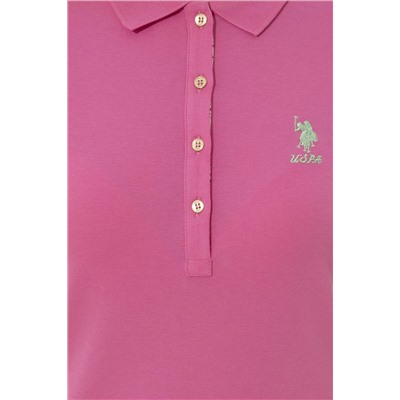 Kadın Pembe Basic Polo Yaka Tişört