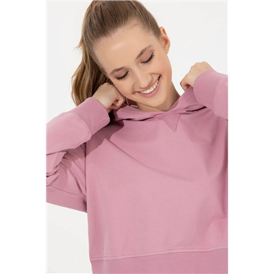 Kadın Manolya Kapüşonlu Sweatshirt