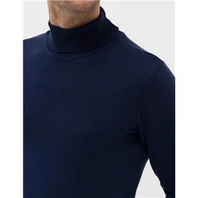 Açık Lacivert Slim Fit Balıkçı Yaka Basic Triko Kazak