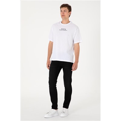 Erkek Comfort Fit Bisiklet Yaka Beyaz Tişört