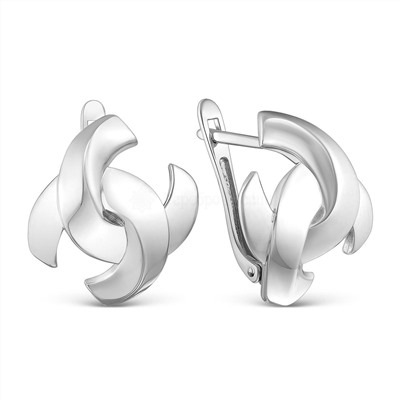 Серьги из серебра родированные 925 пробы С-4403-Р