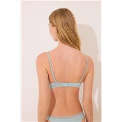 GORGEOUS Sujetador push up bordado flores  azul claro