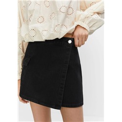 Minifalda vaquera cruzada -  Mujer | MANGO OUTLET Melilla