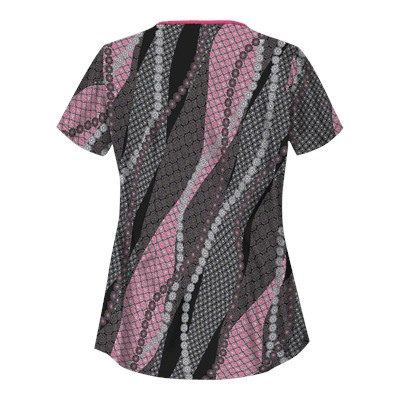 UA Floral Waterfall Black Scrub Top