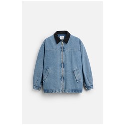 CAZADORA DENIM CUELLO COMBINADO
