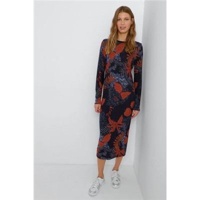 Vestido slim punto floral
