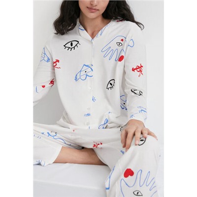 Camisa pijama corazones