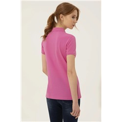 Kadın Pembe Basic Polo Yaka Tişört