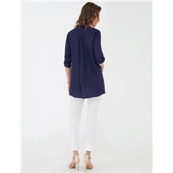 Lacivert Comfort Fit Uzun Kollu Gömlek