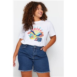 Mavi Yüksek Bel Esnek Skinny Denim Şort & Bermuda TBBSS22AP0008