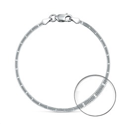 Браслет из серебра родированный - 18 см 524952R030L18