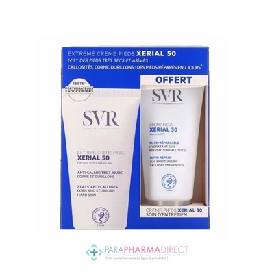 SVR Coffret Extreme Crème Pieds Xérial 50 + Crème Pieds Xérial 30 OFFERT