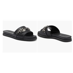 Basia Charm Chain Slide Sandal (Women)
