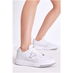 Tonny Black Unisex Beyaz Rahat Kalıp Poli Taban Bağcıklı Sneaker TBA297