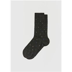 Kurze Herrensocken mit Cashmere und Allover-Rautenmuster