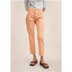 Vaqueros rectos tiro alto crop -  Mujer | MANGO OUTLET Melilla