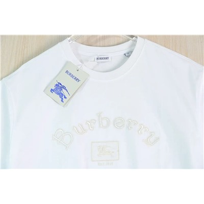 Мужская  хлопковая футболка с вышитыми буквами Burberr*y
