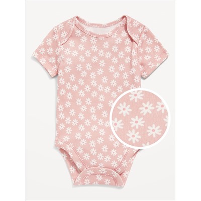Unisex Short-Sleeve Printed Bodysuit for Baby