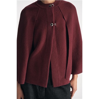 KNITTED CAPE COAT