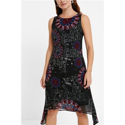 Vestido asimétrico viscosa