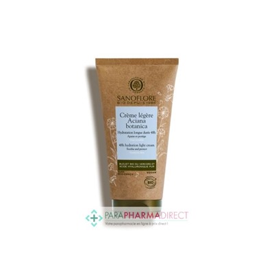 Sanoflore Aciana Botanica - Crème Légère - Hydratation Longue Durée 48h - BIO 50 ml