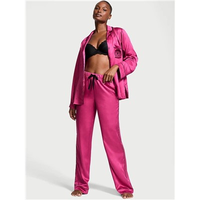 VICTORIA'S SECRET Glazed Satin Long Pajama Set