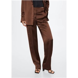 Pantalón traje satinado -  Mujer | MANGO OUTLET Melilla