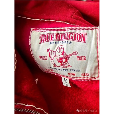 True Religio*n утепленное мужское худи на молнии с капюшоном, экспорт Большой размерный ряд!