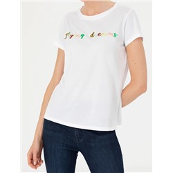 Beyaz Comfort Fit Tişört