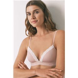 Sujetador triangular CHARMING algodón rosa
