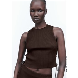 RIBBED HALTERNECK TOP