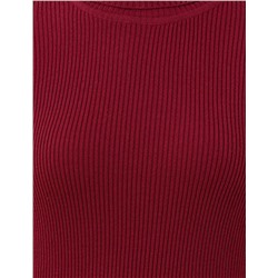 Balıkçı Yaka Bordo Slim Fit Basic Kazak